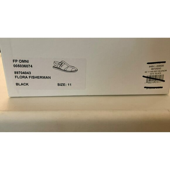 Free People Flora Black Leather Fisherman Sandals Size 11 NEW - Picture 8 of 8